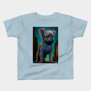 Brussels Griffon in the Big Apple 3 Kids T-Shirt